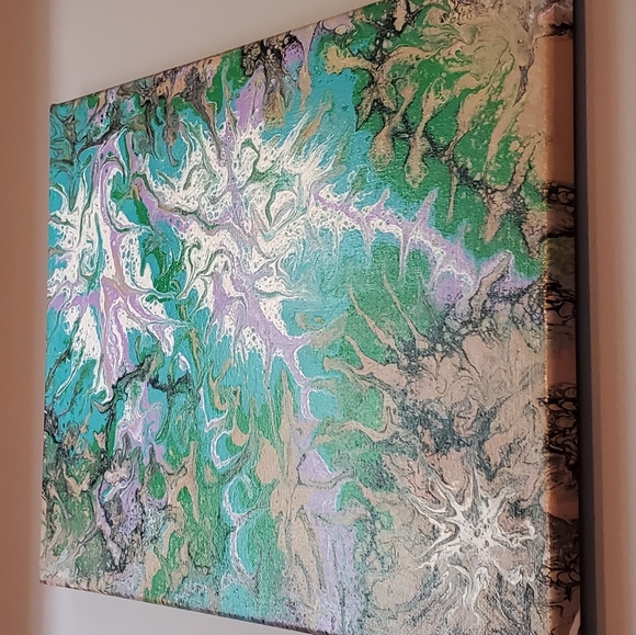 Acrylic Fluid Art on Canvas - Picture 2 of 3